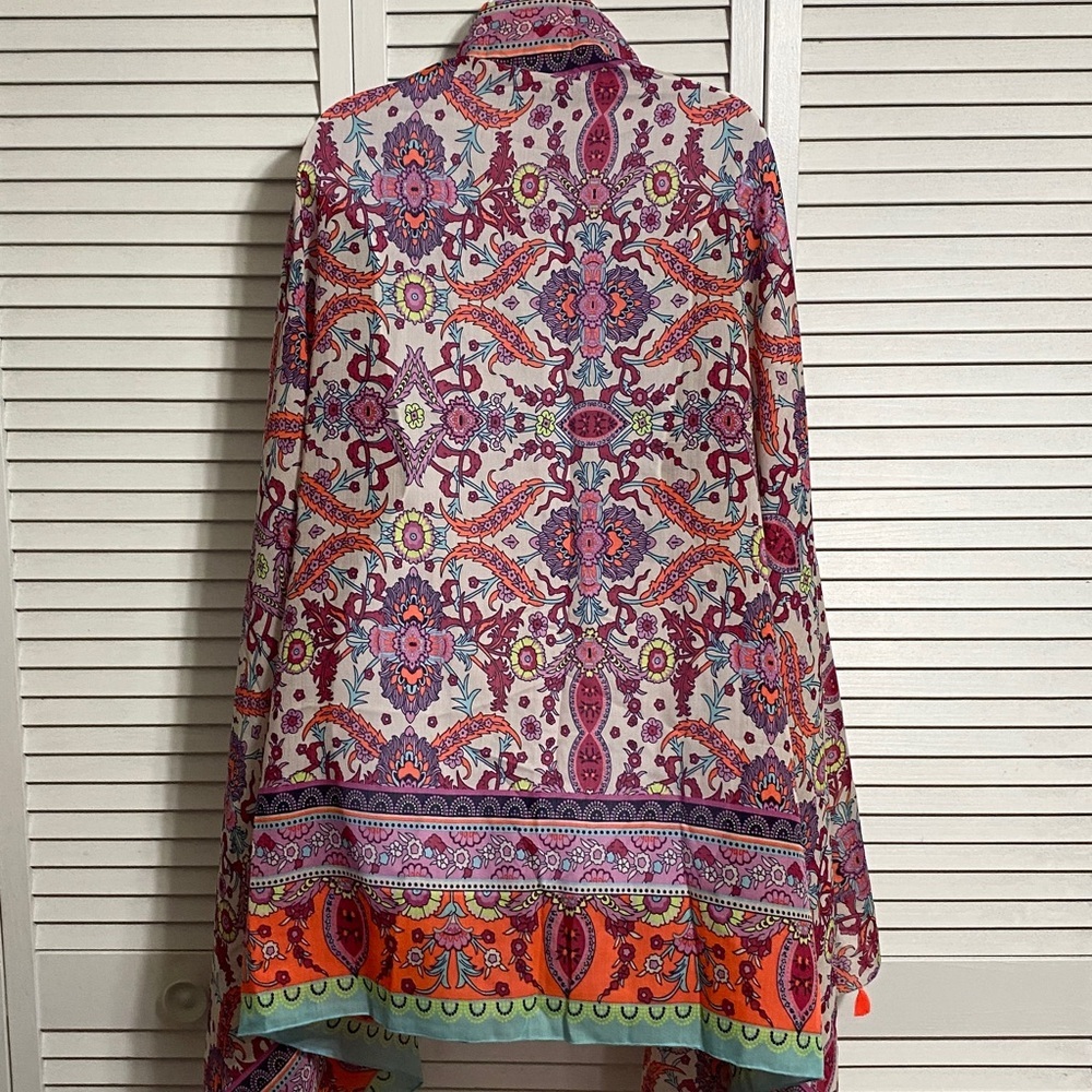 Aldo Colorful Bohemian Scarf with Tassels - Picture 9 of 12